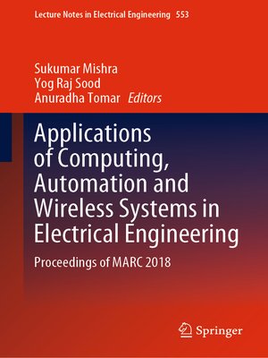 cover image of Applications of Computing, Automation and Wireless Systems in Electrical Engineering